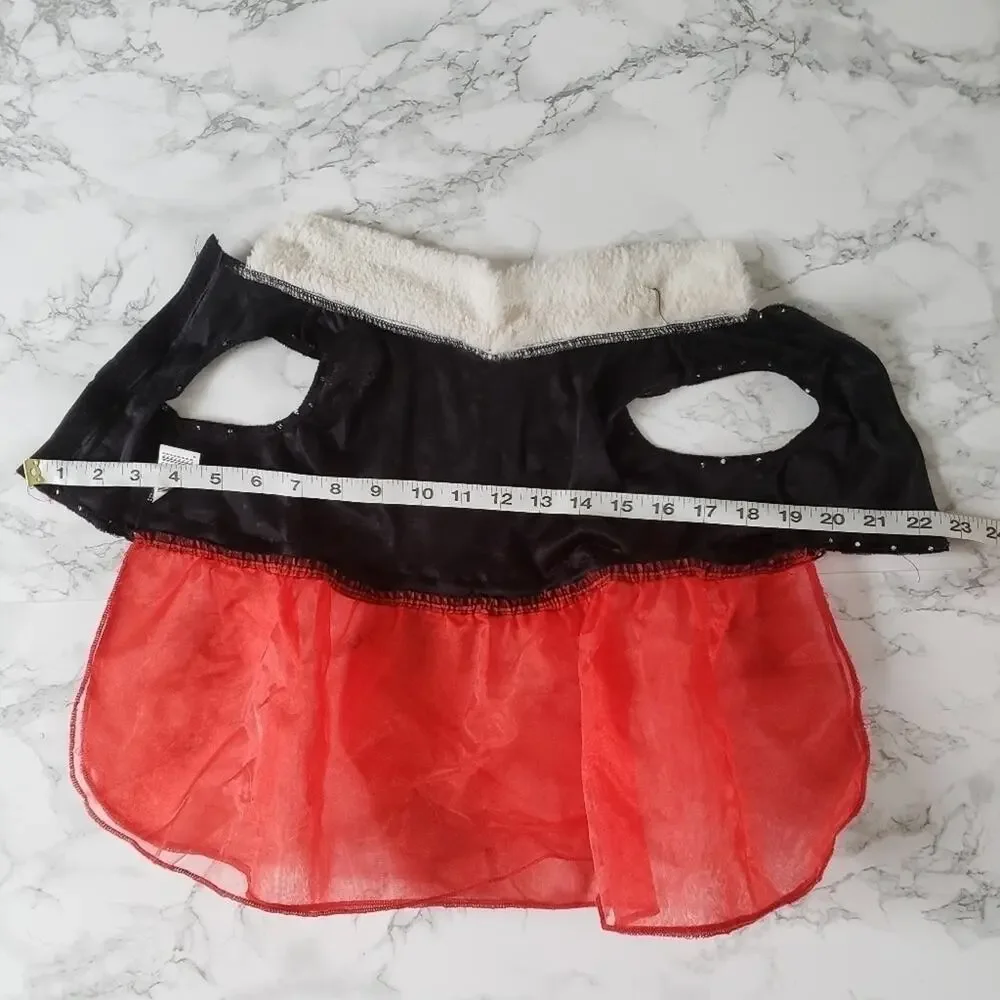 Dog Red Black Flower Dress